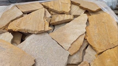 Плитняк златолит жёлтый для цоколя купить в Старой Купавне