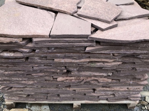 Плитняк лемезит бордовый для облицовки цоколя 20-25 мм  купить в Старой Купавне