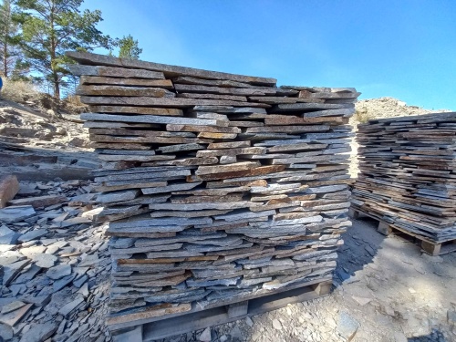 Плитняк златолит серебристый для фасада купить в Старой Купавне