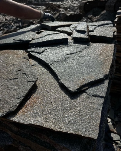 Плитняк златолит серебристый для фасада купить в Старой Купавне